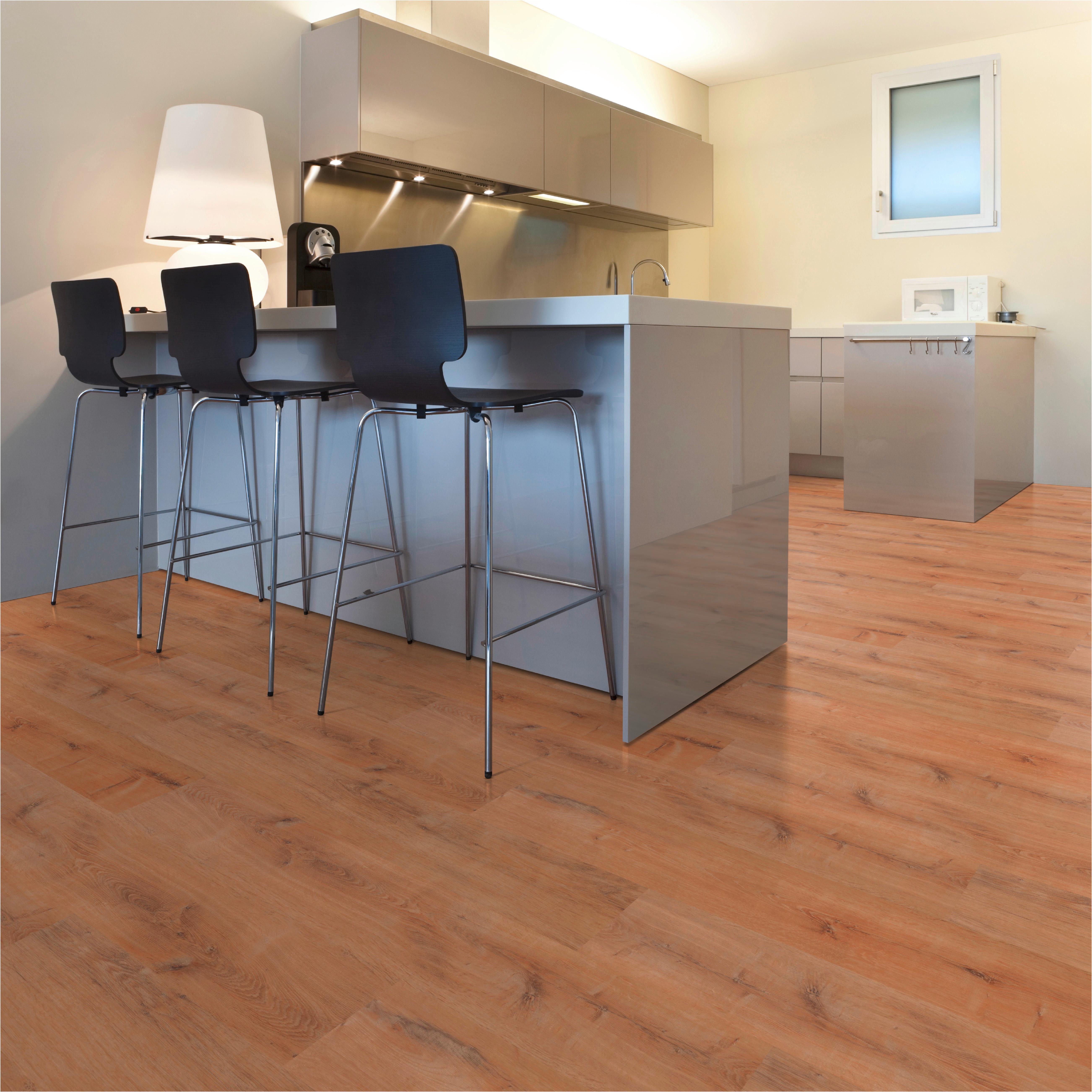 Designboden Eichefarben /Cognac Landhausdiele Stärke 5mm - Eichefarben/Cognac, Basics, Kunststoff (121/22/0,5cm)