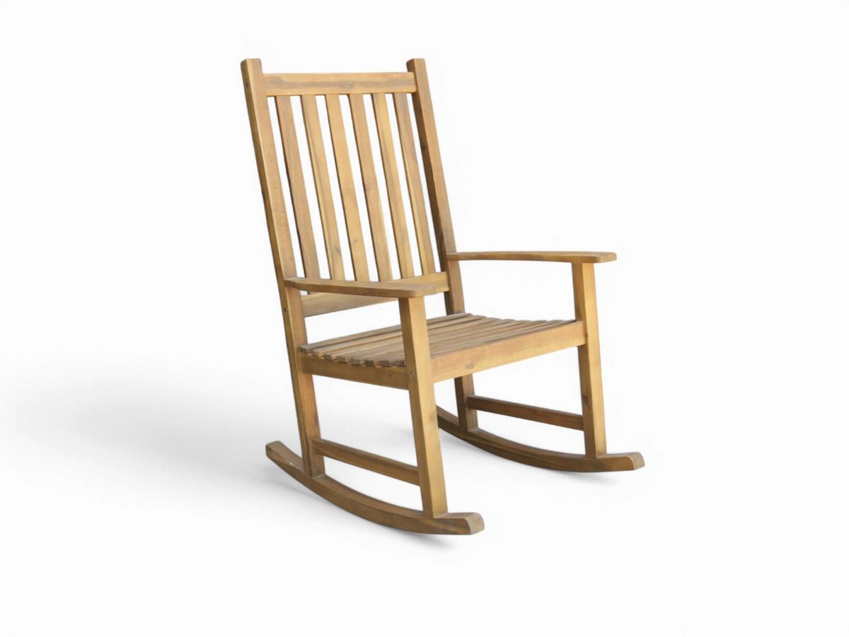 Schaukelstuhl aus Akazienholz ca. 70x92x116 cm - Akaziefarben, Basics, Holz (70/92/116cm)