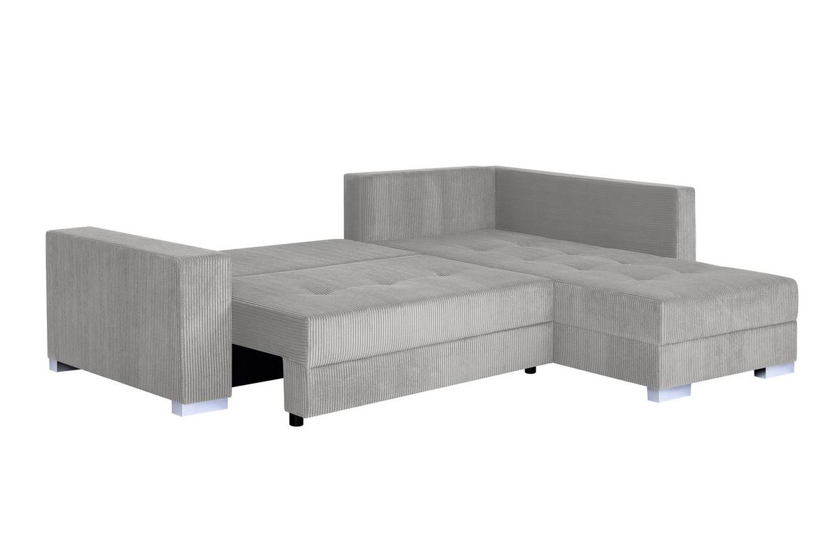 Ecksofa Lars Taupe S: 260x218 cm - Taupe/Chromfarben, Design, Holzwerkstoff/Textil (260/218cm) - P & B