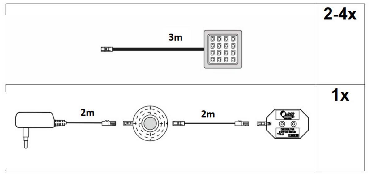 Einlegebodenbeleuchtungs-Set Light Up - Transparent, Basics, Kunststoff (22/8/5cm) - MID.YOU