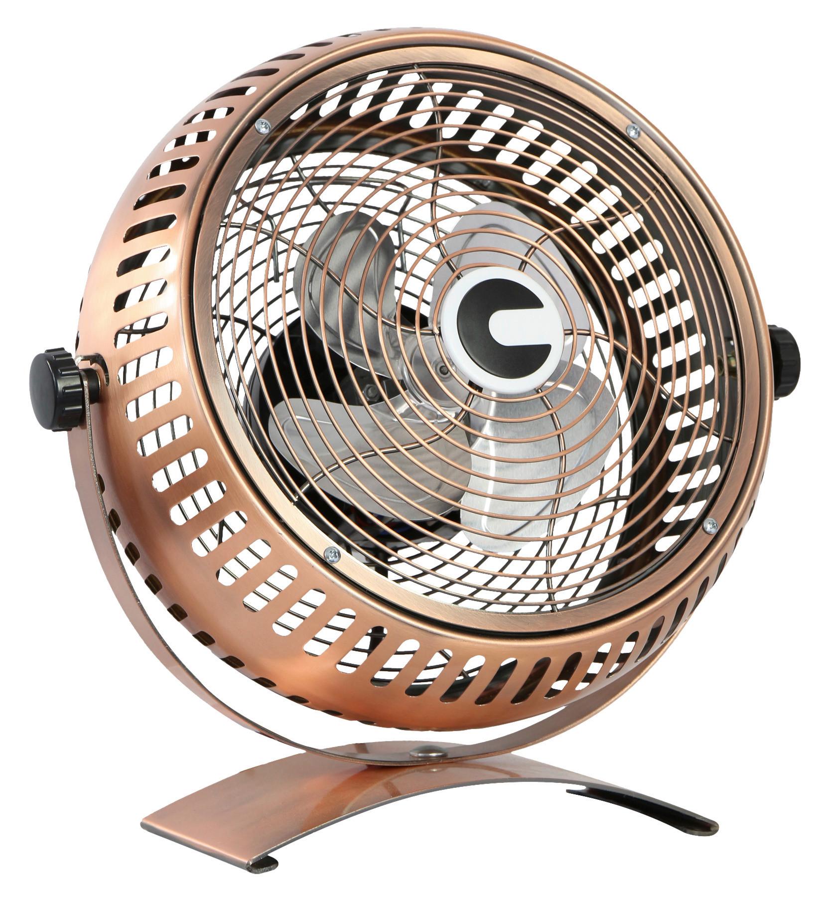 Tischventilator 40 W Eycos Capri 3 Stufen Ø 20 Cm - Kupferfarben, MODERN, Metall (20cm)