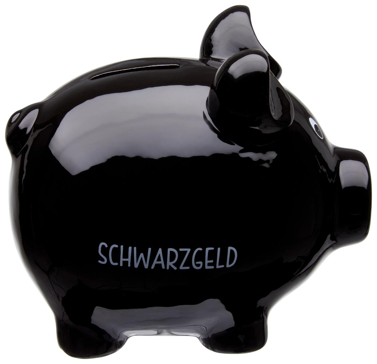 Dekoschwein Wilbur - Schwarz, MODERN, Keramik (13/15/12cm) - Luca Bessoni