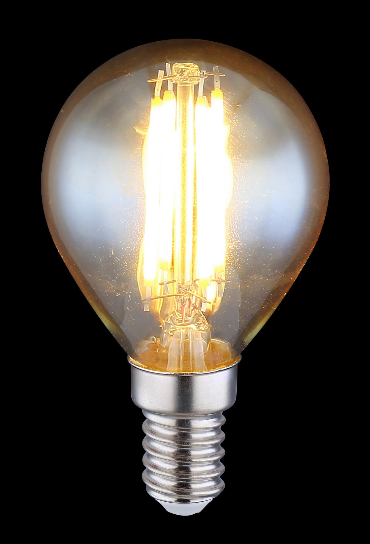 LED žiarovka 4 Watt, E14 ILLU - kov/sklo (4,5/7,8cm) - Globo