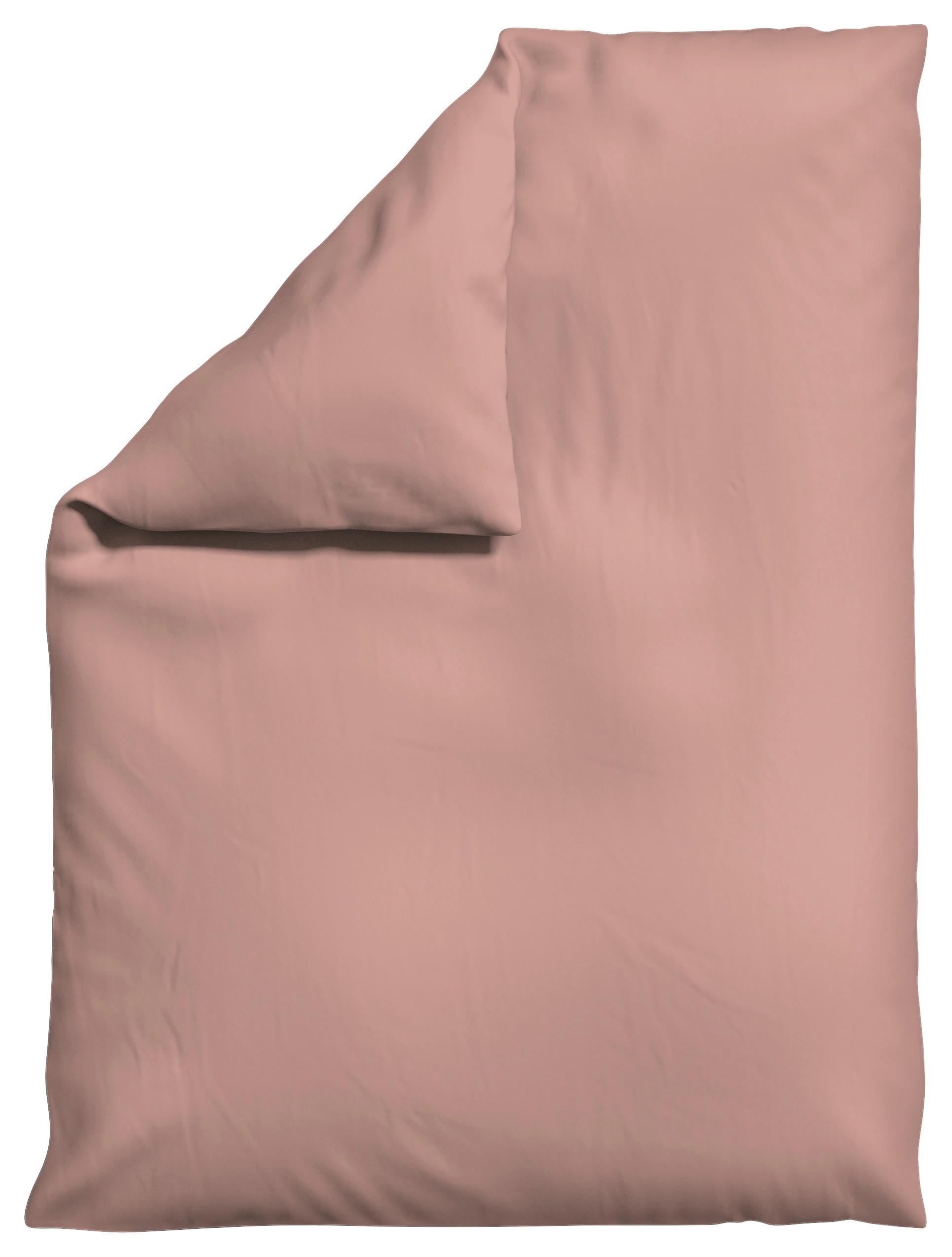 BETTDECKENBEZUG KNITTED JERSEY - Dunkelrosa, Basics, Textil (155/220cm) - Schlafgut