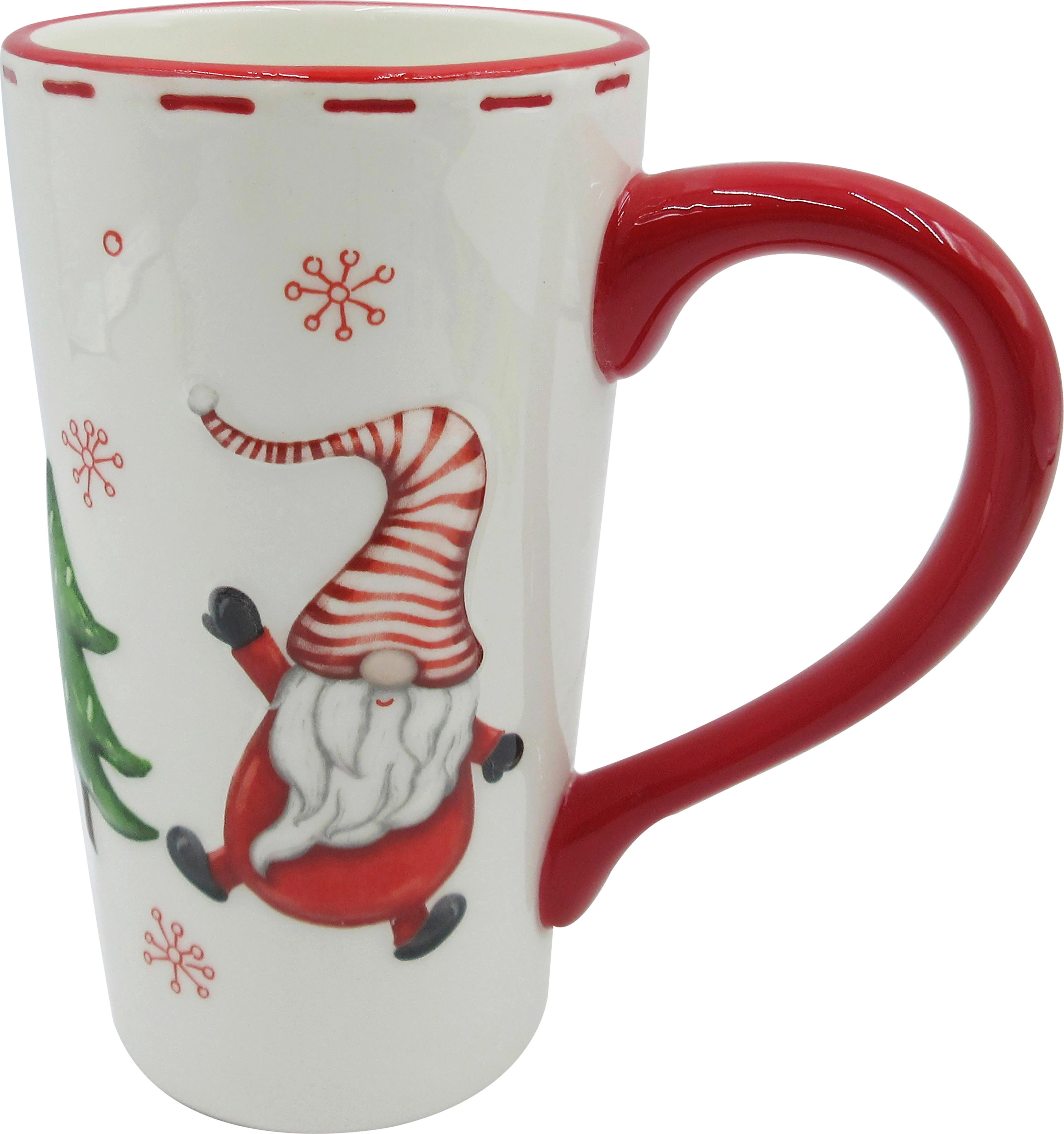 Csésze Irma - piros/fehér, Design, kerámia (9/16cm) - Luca Bessoni