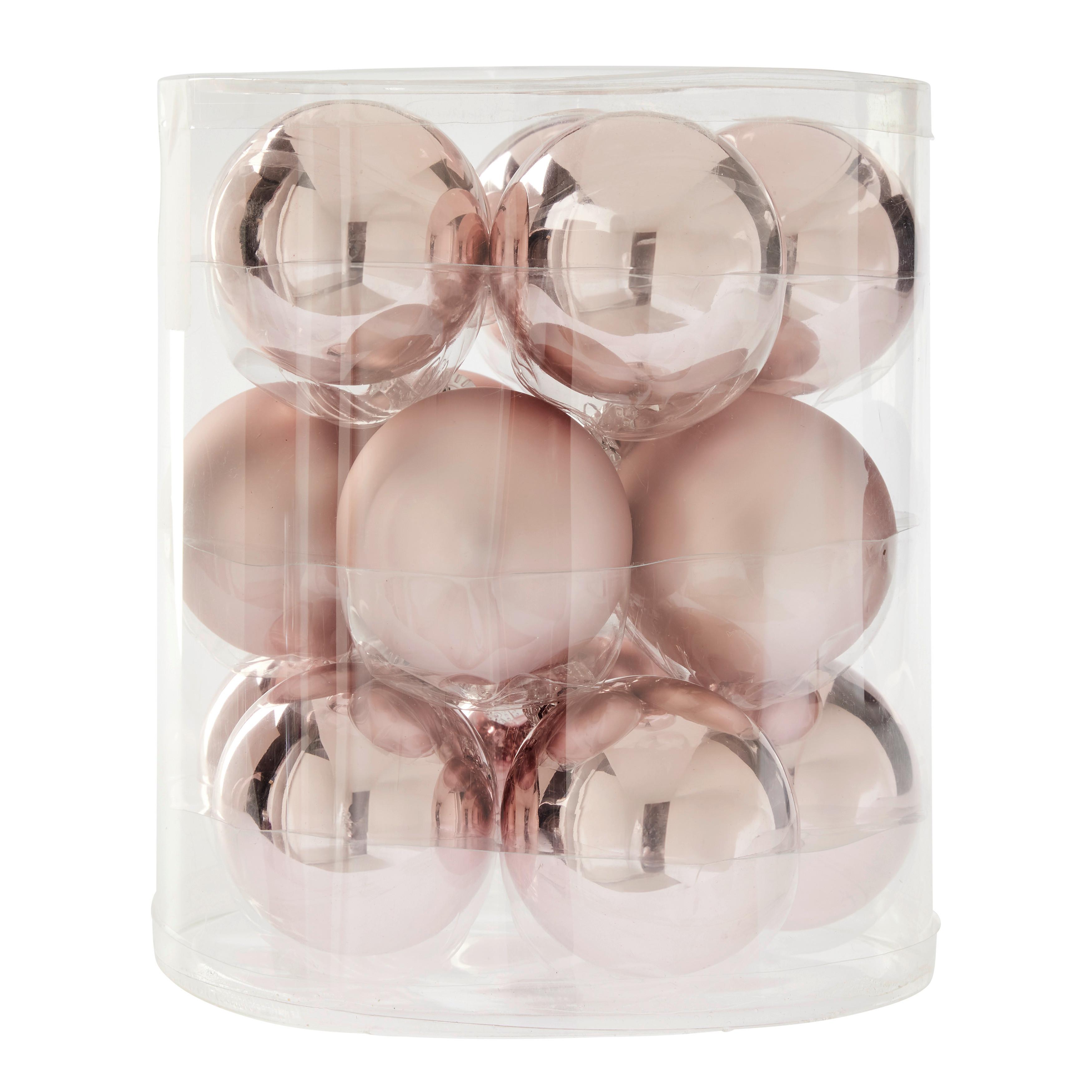 Sada vánočních  koulí Noel, Ø: 6cm, 15ks/bal. - světle fialová, Basics, sklo (6cm) - Modern Living