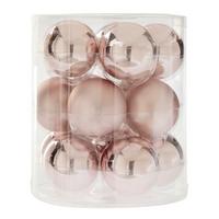 Sada vánočních  koulí Noel, Ø: 6cm, 15ks/bal. - světle fialová, Basics, sklo (6cm) - Modern Living