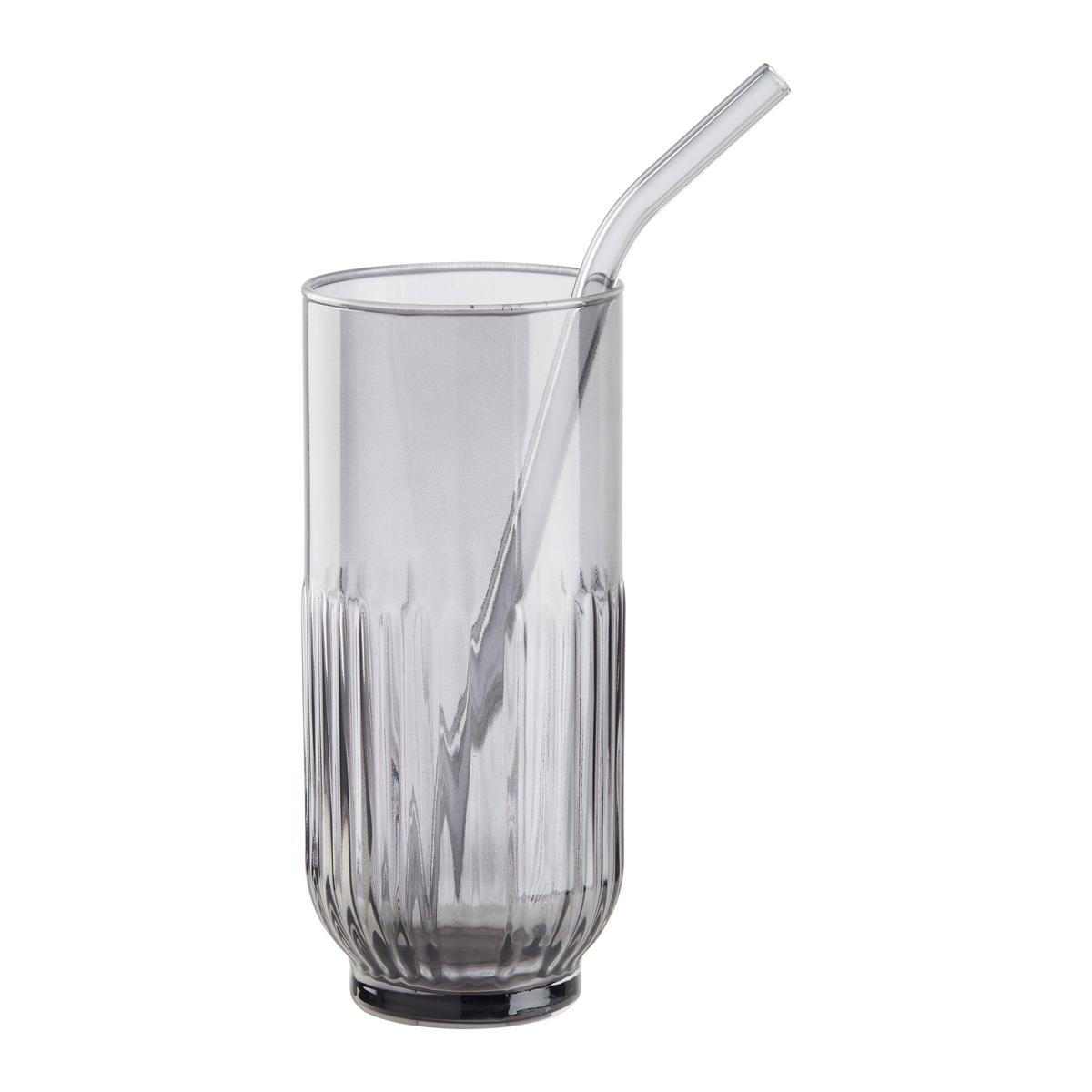 BRČKO JESSY - černá/průhledné, sklo (20cm) - Premium Living
