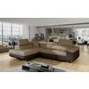 Ecksofa Anton Braun/dunkelbraun S:203x272cm - Chromfarben/Dunkelbraun, Design, Textil (203/272cm) - MID.YOU