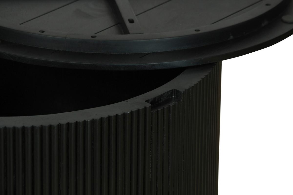 Couchtisch Owen Schwarz D: 80 cm - Schwarz, Design, Holz (80/36/80cm) - MID.YOU