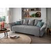 Bigsofa Pera, Silberfarben B: 242 cm - Chromfarben/Silberfarben, MODERN, Textil (242/71/90/131cm) - Livetastic