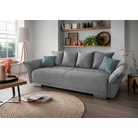 Bigsofa Pera, Silberfarben B: 242 cm - Chromfarben/Silberfarben, MODERN, Textil (242/71/90/131cm) - Livetastic