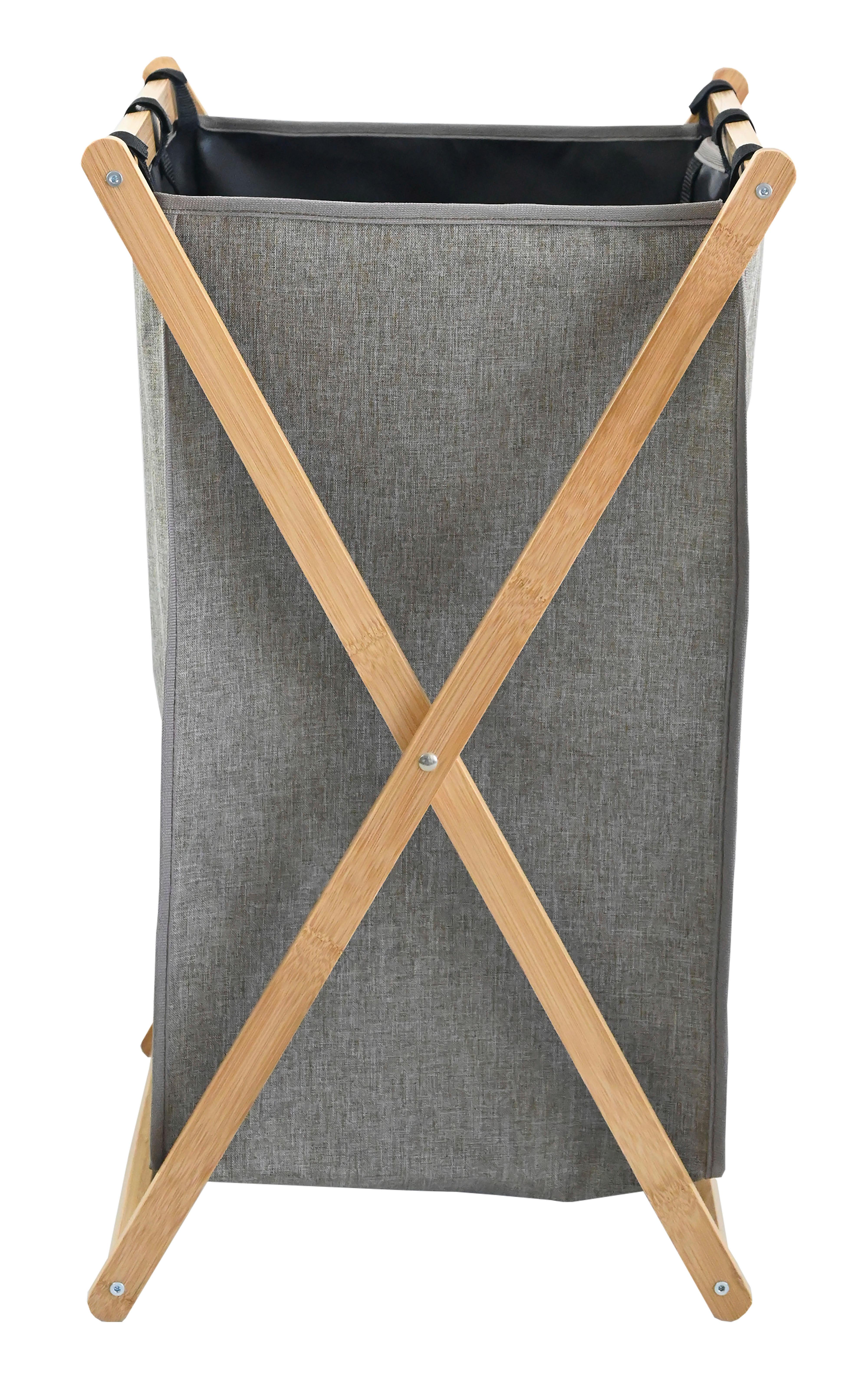 Szennyestartó Celine - barna, Konventionell, műanyag/textil (34/36/58cm) - Luca Bessoni