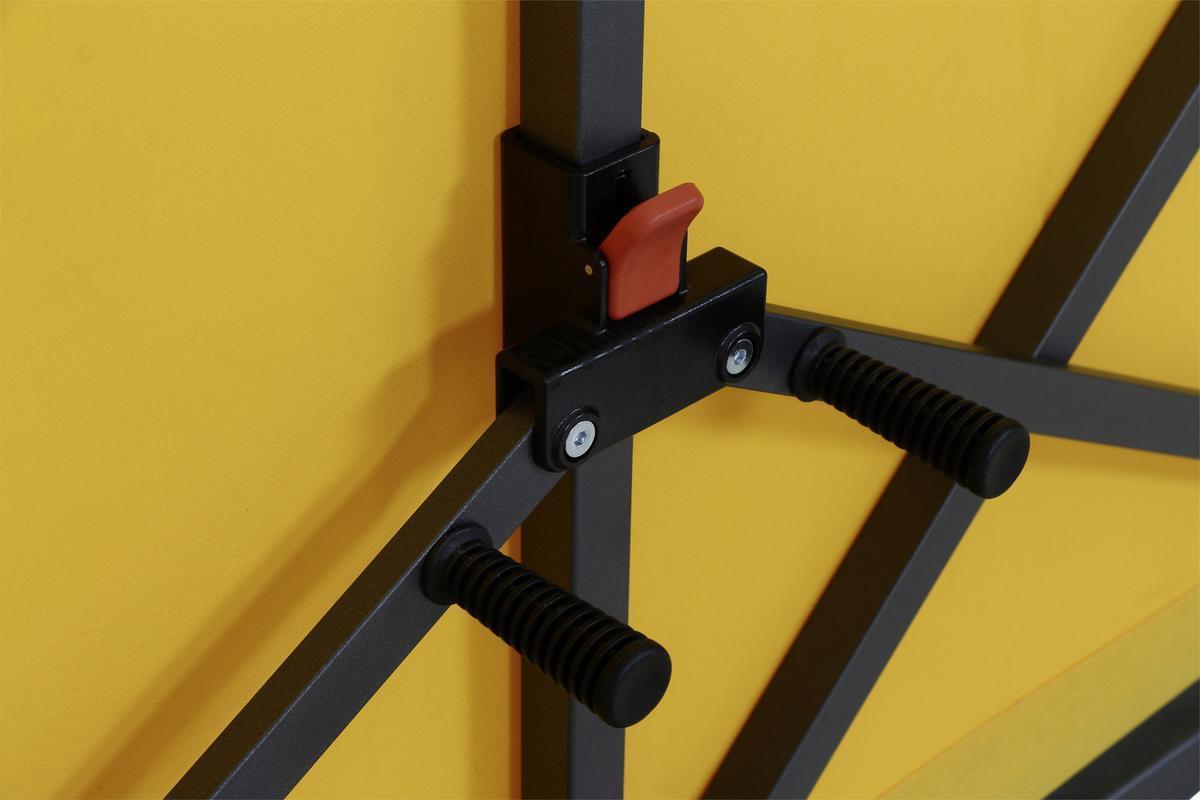 Sichtschutz Anthrazit/Gelb Bh: 280 X150 cm - Gelb/Anthrazit, KONVENTIONELL, Textil/Metall (280/150cm) - Siena Garden