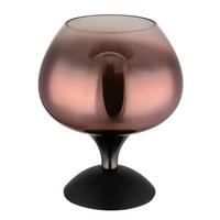Tischleuchte 15548t2g - Klar/Schwarz, Basics, Glas/Metall (15/20,5cm) - Globo