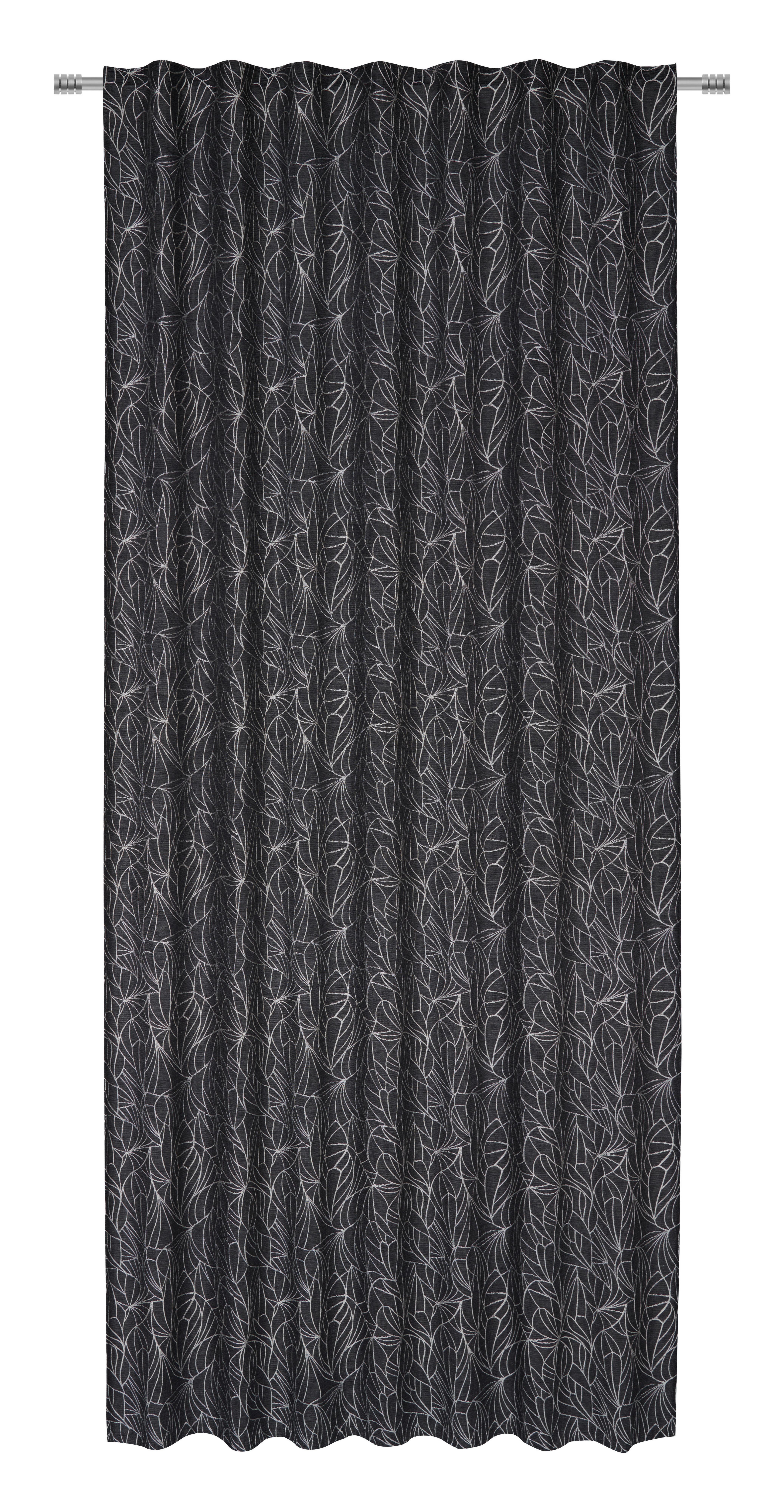 Készfüggöny Blanka - Antracit/Ezüst, romantikus/Landhaus, Textil (140/245cm) - James Wood