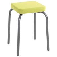 Stapelhocker Pik Anthrazit/Olivgrün H: 49 cm - Anthrazit/Olivgrün, Trend, Textil/Metall (36/49/36cm)