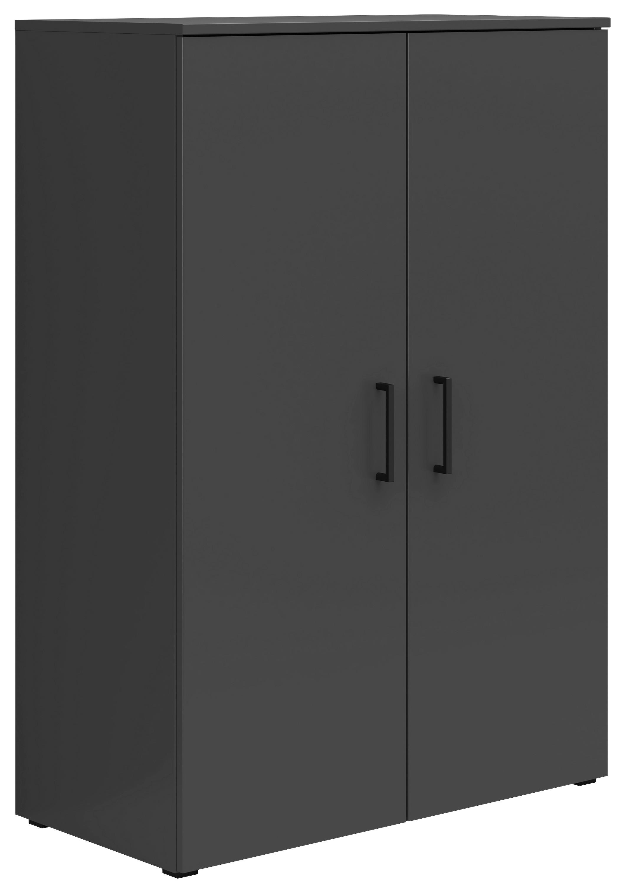 Komoda MULTISTAURAUM š: 80cm - černá/barvy grafitu, Moderní, kompozitní dřevo/plast (80/115/40cm)