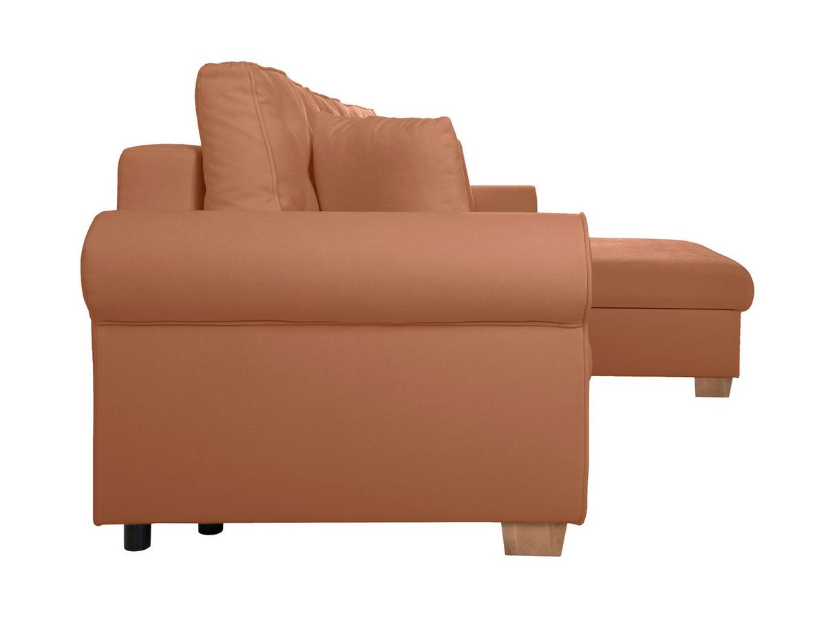 Ecksofa Arles Rostfarben 56 S: 266x161 Cm - Rostfarben/Buchefarben, Design, Textil (266/161cm) - MID.YOU