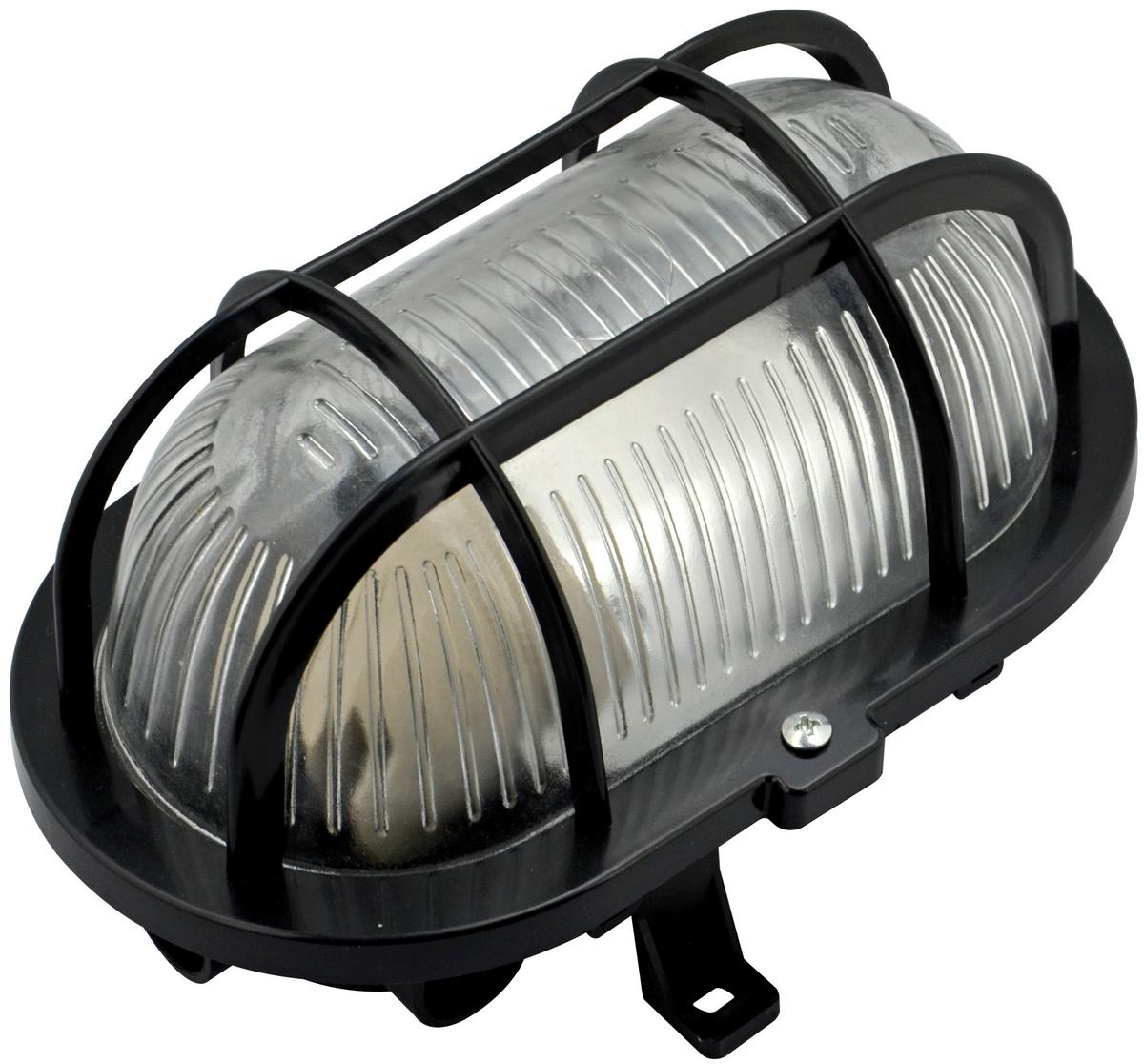 Led-wandleuchte 1-flammig, Für In- Und Outdoor - Schwarz, Basics, Glas/Kunststoff (18.5/12.5/11cm)