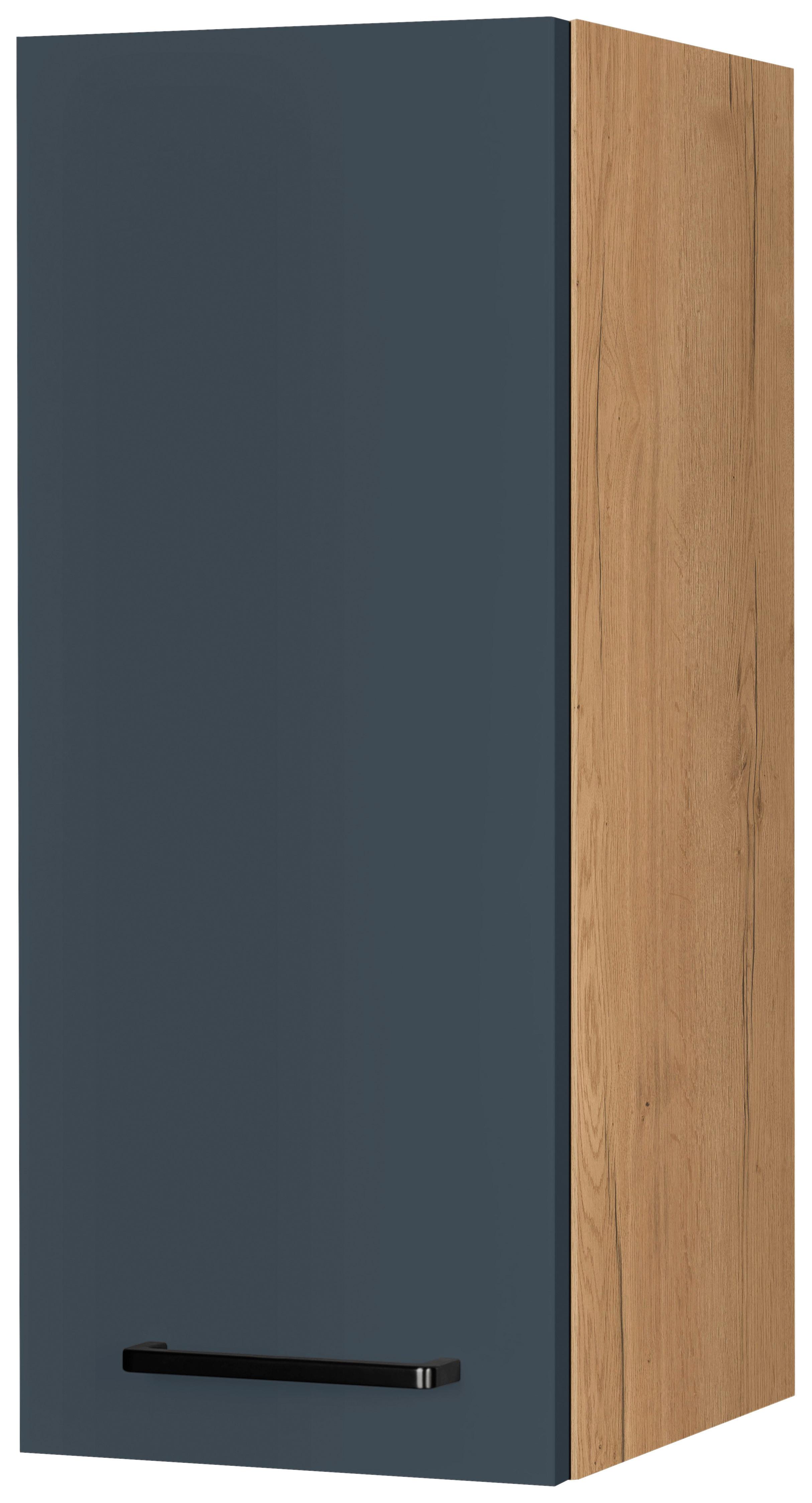 Küchenoberschrank Easytouch - Blau/Eichefarben, MODERN, Holzwerkstoff (30/72/35cm) - Nobilia
