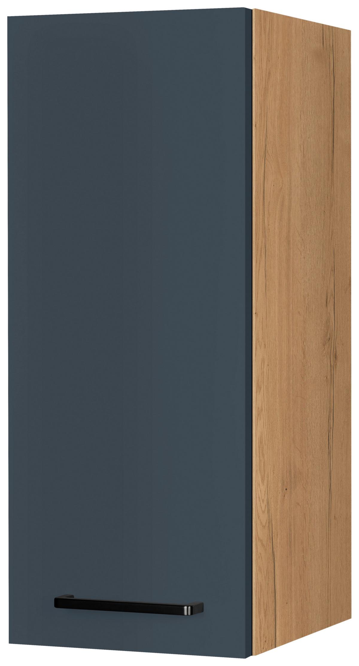 Küchenoberschrank Easytouch - Blau/Eichefarben, MODERN, Holzwerkstoff (30/72/35cm) - Nobilia