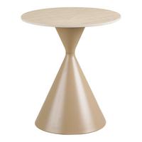 Beistelltisch Annecy Sandfarben B: 50cm - Sandfarben, Design, Stein/Metall (50/50/56cm) - MID.YOU