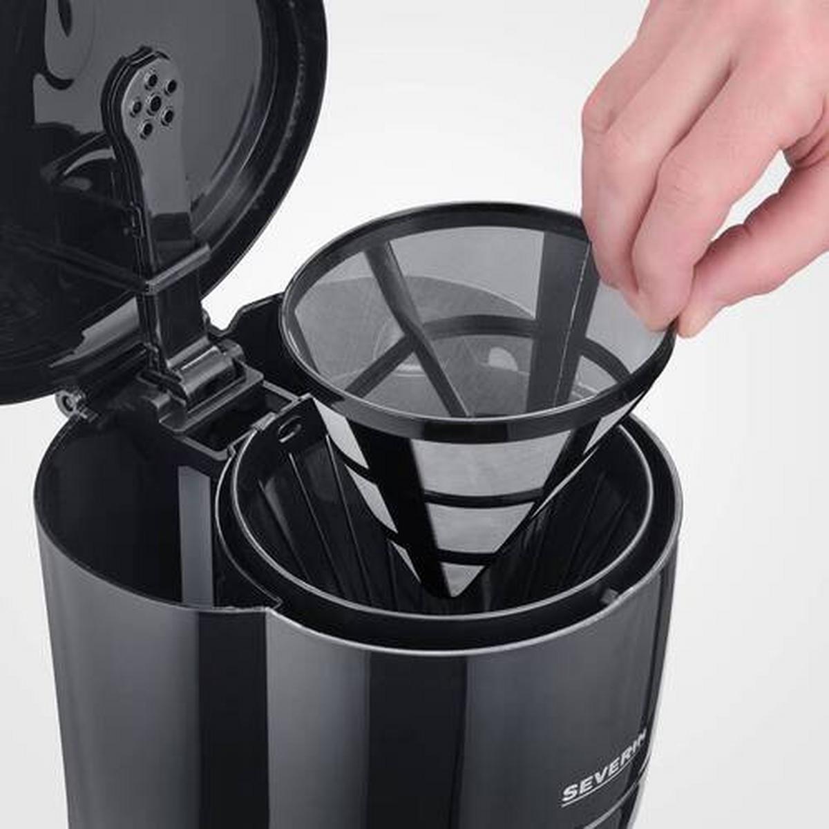 Kaffeemaschine Ka 4320 10 Tasse Glaskanne - Schwarz, Basics, Glas/Kunststoff (18,4/31,8/26,5cm) - Severin