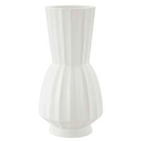 Vase Glint Weiß B: 25 cm - Weiß, Basics, Metall (25/50/25cm)