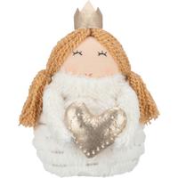 Dekoengel Julia - Gelb/Silberfarben, KONVENTIONELL, Kunststoff/Textil (13/13/20cm) - Luca Bessoni