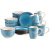 Frühstücksset Dunkelblau Lumaca Für 6 Personen, 18tlg. - Dunkelblau, Basics, Keramik - Mäser