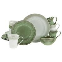Kombiservice Celadon Mix Steinzeug, 4 Pers., 16-Teilig - Salbeigrün/Perlmutt, Basics, Keramik - Creatable