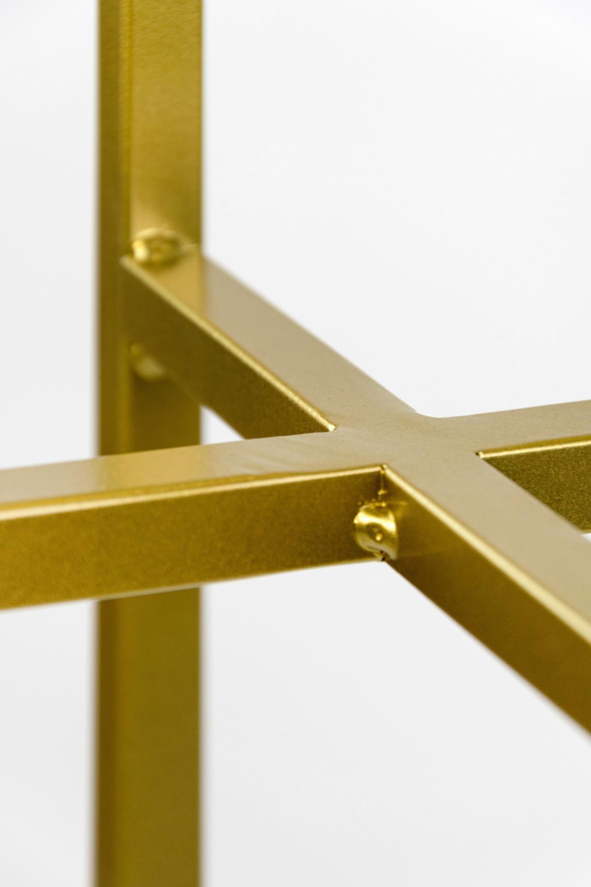 Blumenständer Aluminium Gold- Farben Bxhxt: 22x75x22 Cm - Goldfarben, Basics, Metall (22/75/22cm)