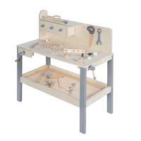 Kinderwerkbank 97210ga - Naturfarben/Grau, Basics, Holz/Holzwerkstoff (73/85,5/41cm) - Roba