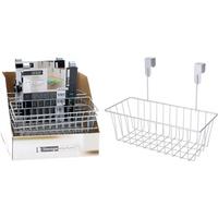 Závěsný koš do regálu STORAGE - světle šedá, Basics, kov (15/21/28cm)