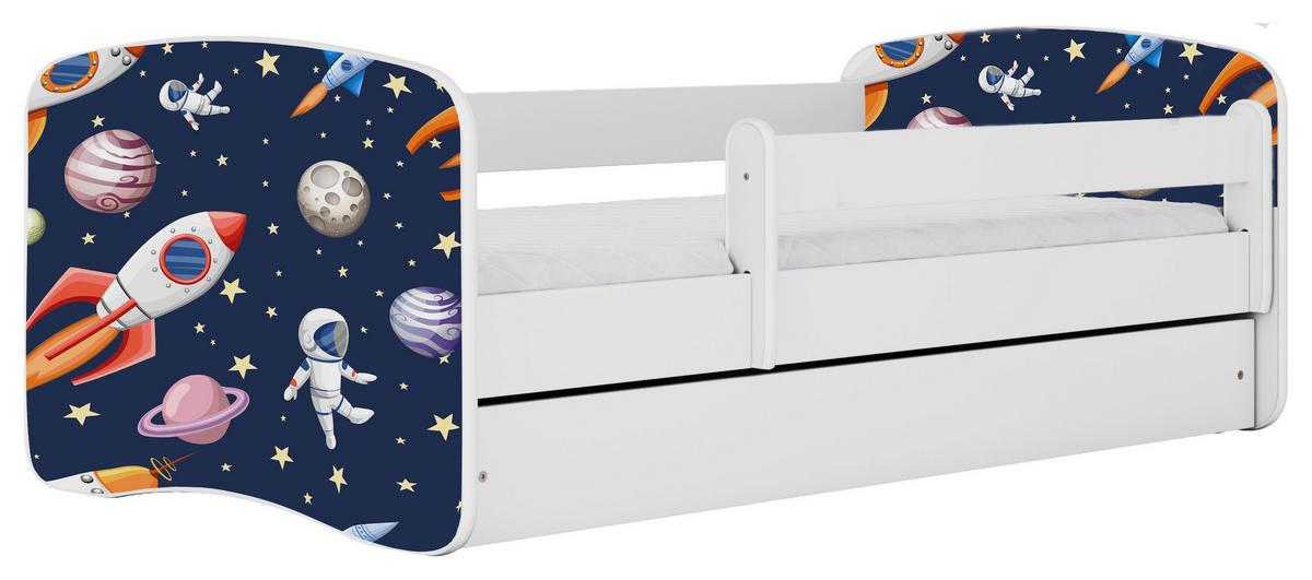 Kinder-/Juniorbett Babydreams inkl. Matratze 80x160 - Birkefarben/Weiß, MODERN, Holz/Holzwerkstoff (80/160cm) - MID.YOU