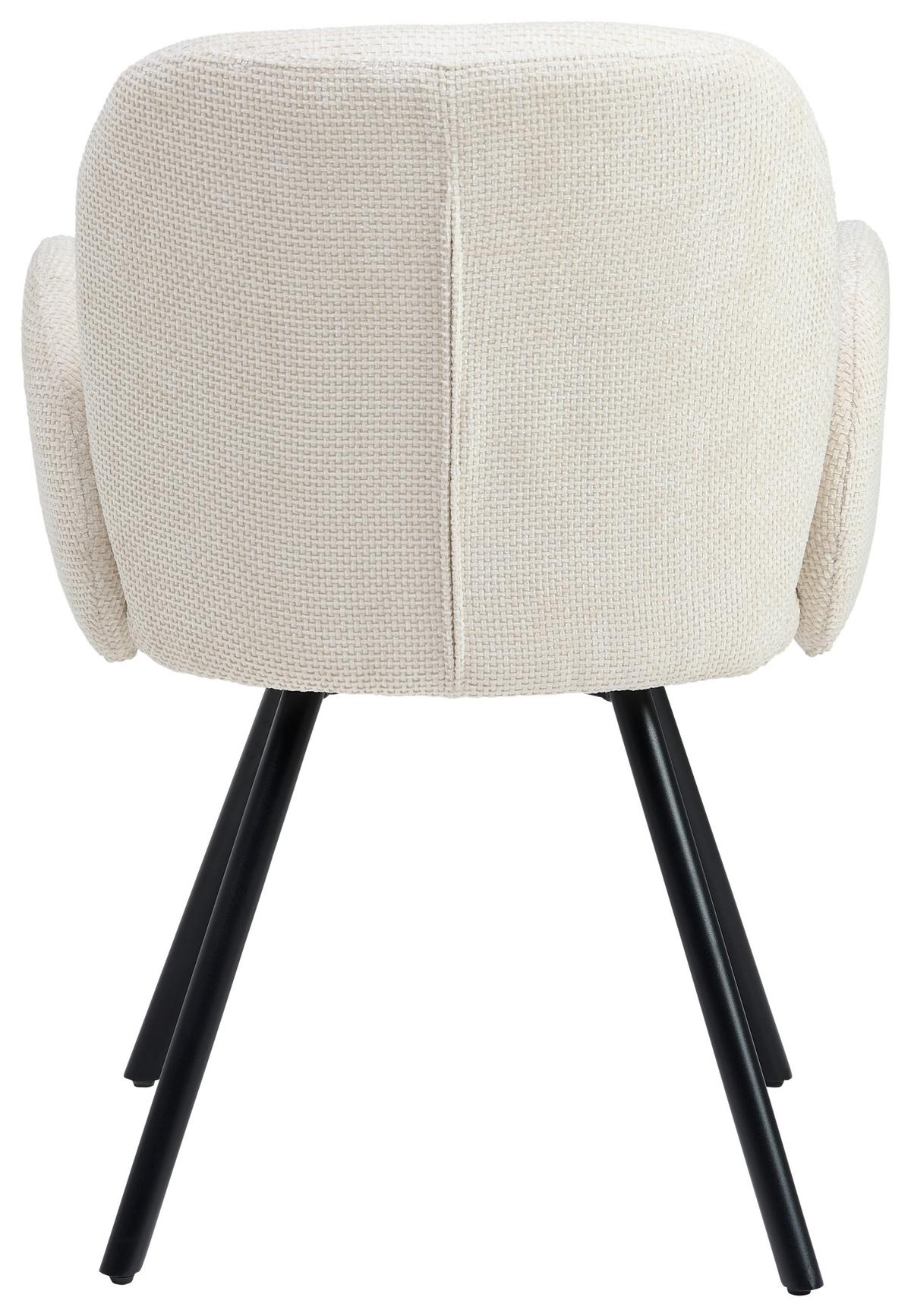 Armlehnstuhl Niklas Schwarz/Weiß Gepolstert - Schwarz/Weiß, LIFESTYLE, Holz/Textil (60/87/65cm) - Livetastic