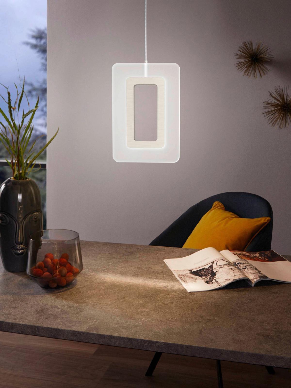 LED-Hängeleuchte 98678* Enaluri - Nickelfarben, Design, Kunststoff/Metall (14/10,5/110cm) - Eglo