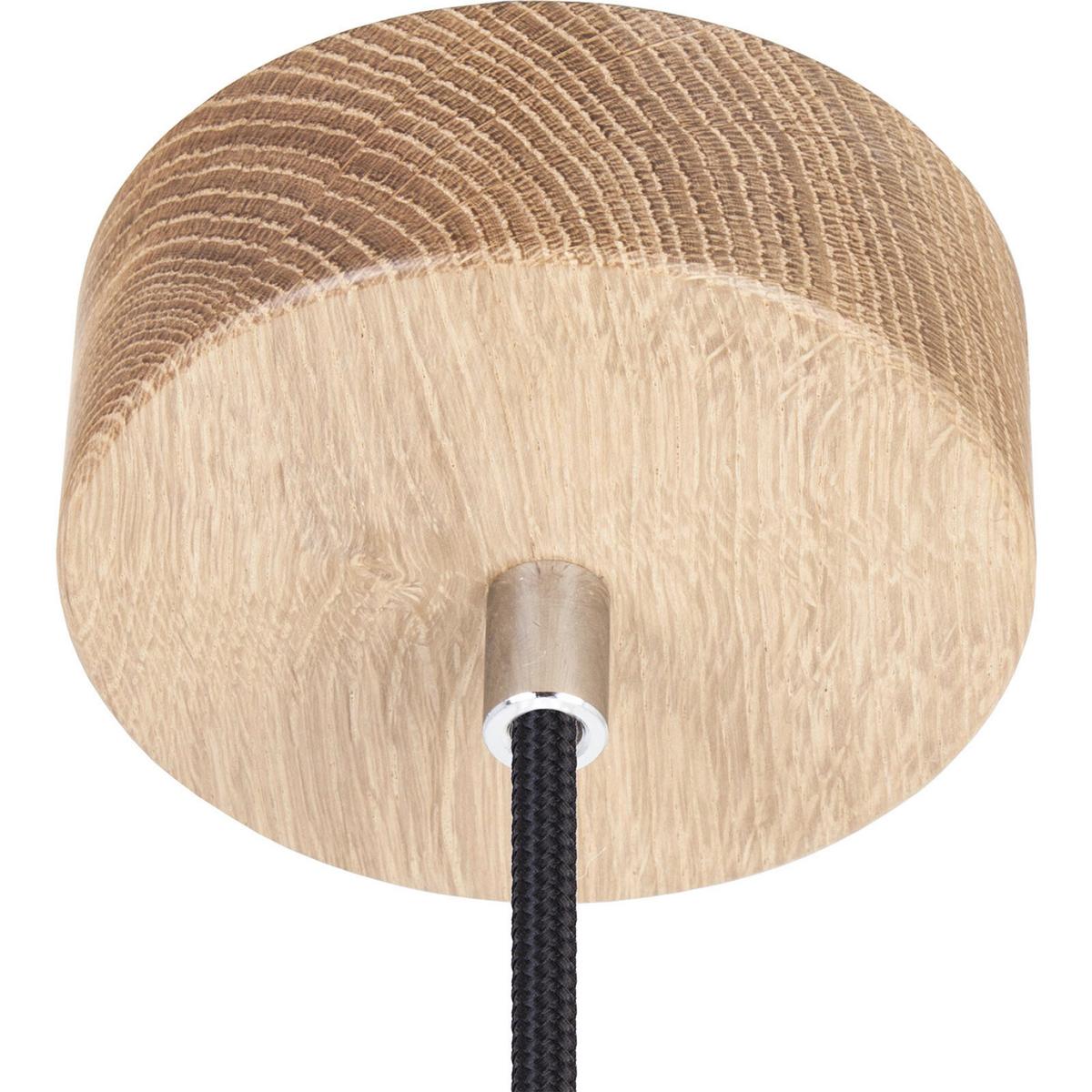 HÄNGELEUCHTE 8510144 VEGAS - Eichefarben/Schwarz, Natur, Holz (10/90-140cm)