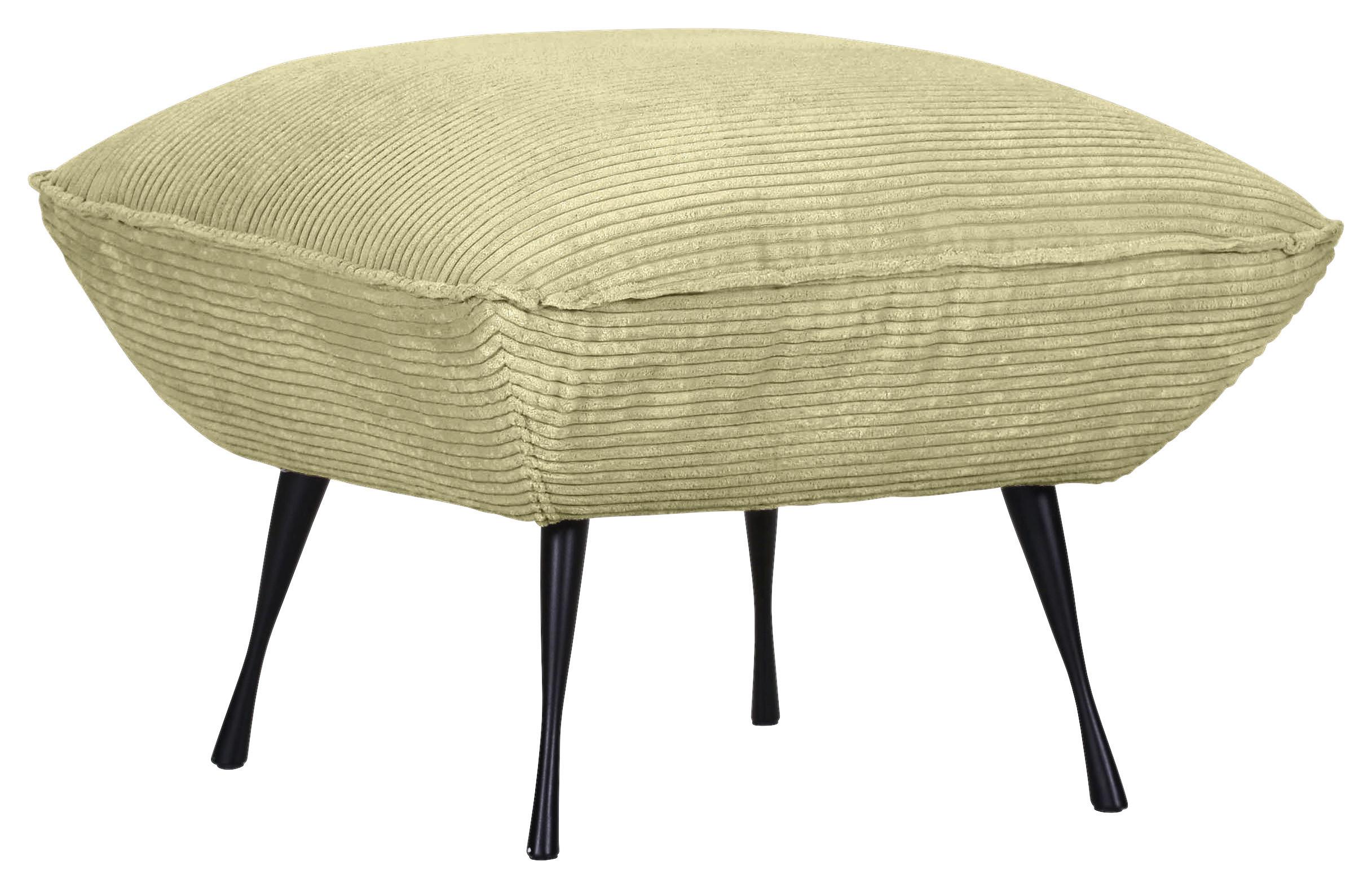 Hocker Lorris, Hellgrün B: 60 Cm - Schwarz/Hellgrün, KONVENTIONELL, Textil (60/49/53cm) - MID.YOU