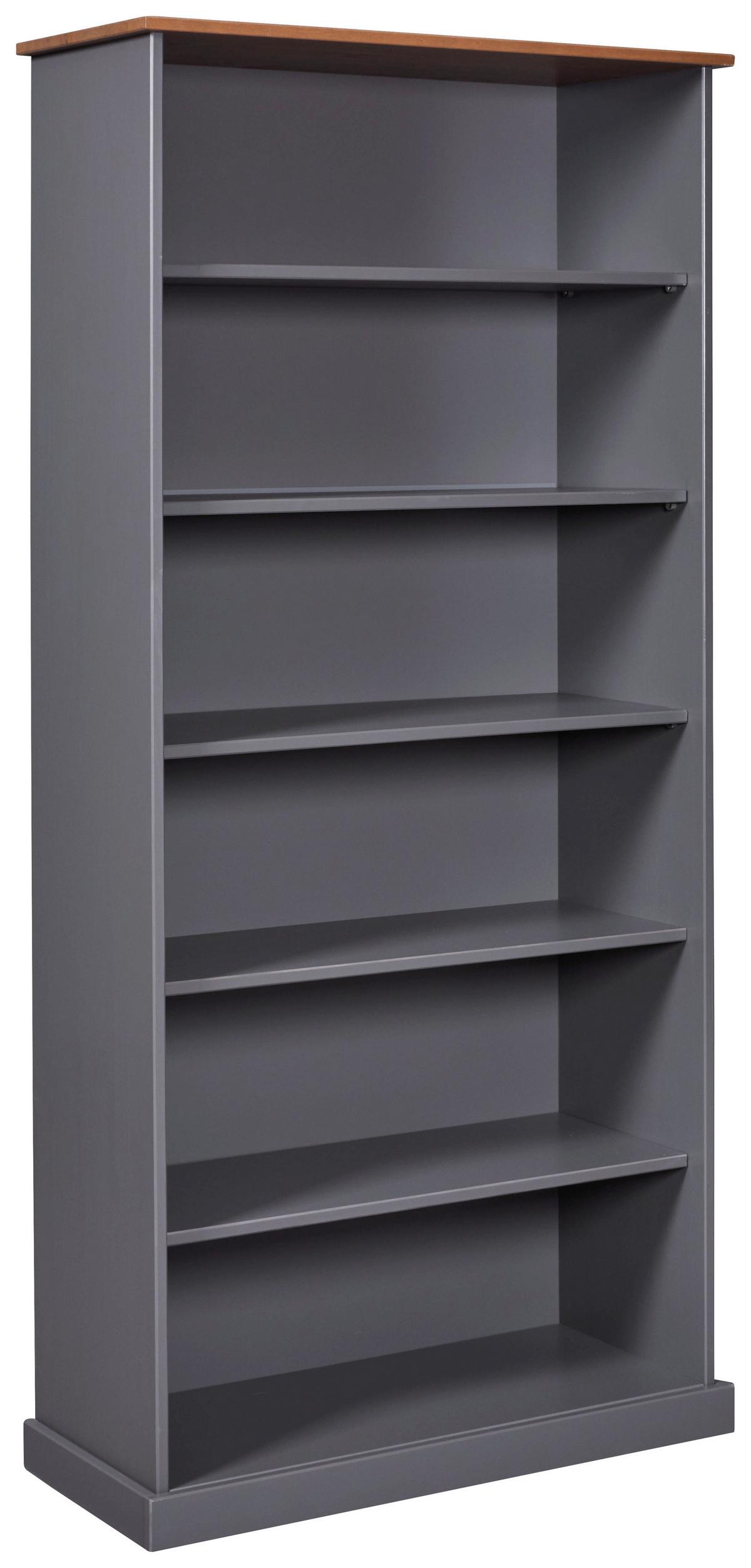 Regal Luzerna - Anthrazit/Braun, MODERN, Holz (90/190/38cm) - Livetastic