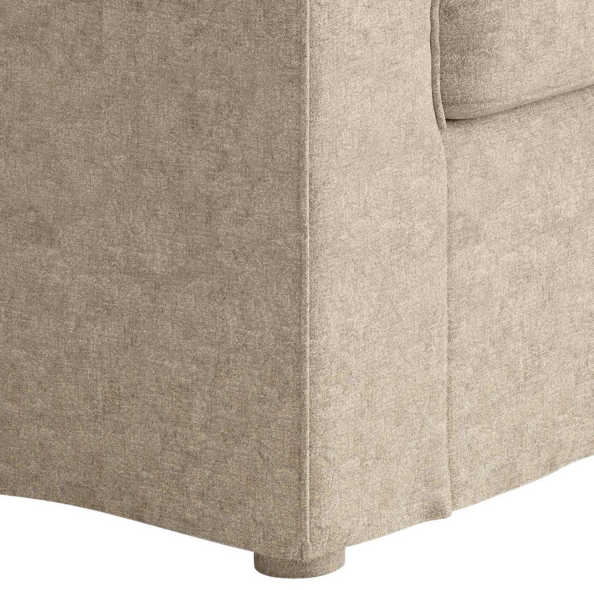 Ohrensessel Madonna Hellbraun B: 88 Cm - Hellbraun/Edelstahlfarben, Design, Textil (88/105/90cm) - Livetastic