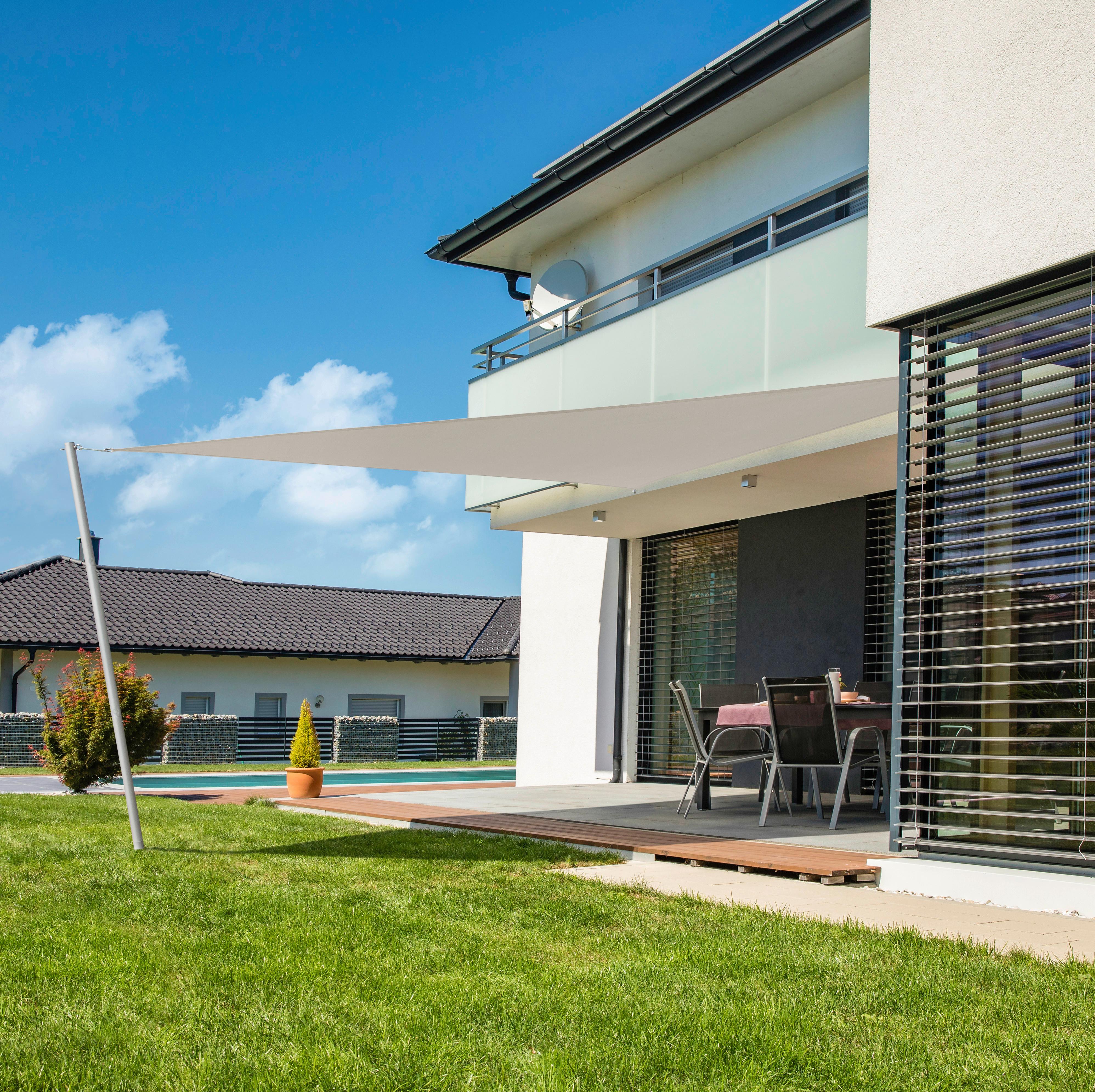 Tieniaca plachta do záhrady krémová - krémová, Basics, plast (400/400/400cm)