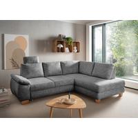 Eckschlafsofa Positano Silberfarben S: 265x206 Cm - Wildeiche/Silberfarben, MODERN, Textil (265/206cm) - Livetastic