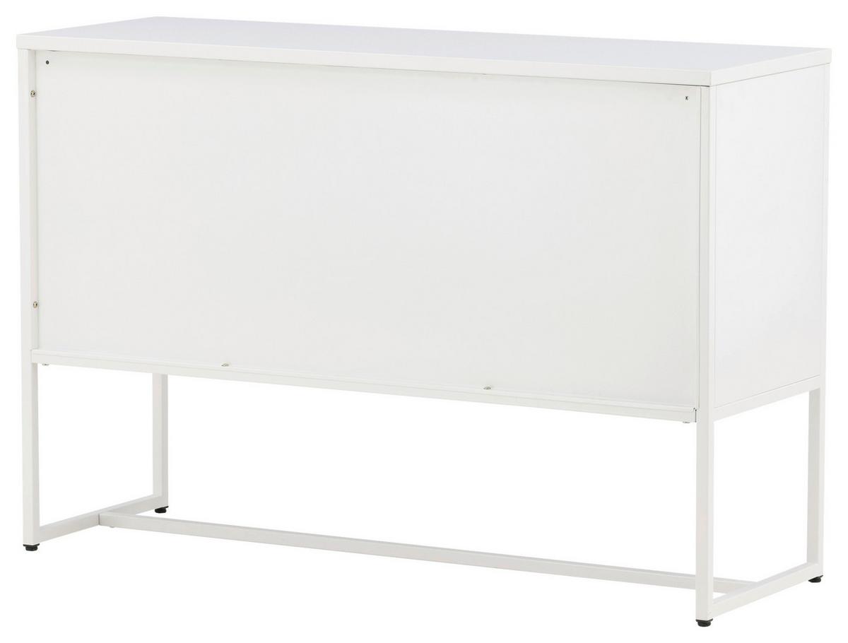 Sideboard Malla - Weiß, Design, Metall (120/80/40cm) - Livetastic