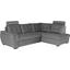 Wohnlandschaft in L-Form Falco 251x183 cm - Hellbraun/Dunkelgrau, MODERN, Holz/Textil (251/183cm) - Ombra