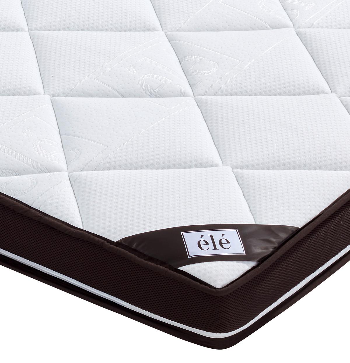 Topper Luxe 160x200 Cm H2/h3 Kaltschaumkern/ Viscoschaumkern - Weiß, Textil (160/200cm) - Ele