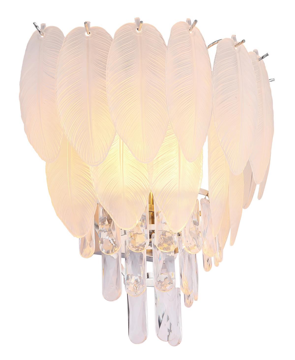 Wandleuchte 15886w - Klar/Chromfarben, KONVENTIONELL, Kunststoff/Metall (35,5/20,5/40cm) - Globo