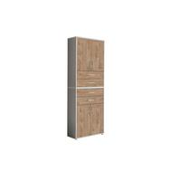Aktenschrank Office Edition Grau/eiche Dekor B: 84,4cm - Eichefarben/Grau, MODERN, Holzwerkstoff (84,4/227,2/33cm) - MID.YOU