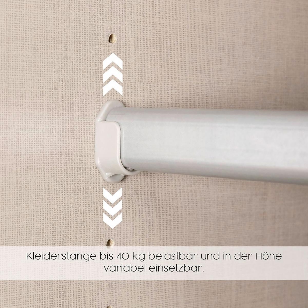 Kleiderschrank Reflect inkl. Inneneinteilung, 2 Körbe - Silberfarben/Eiche Artisan, MODERN, Holzwerkstoff (91/210/54cm)
